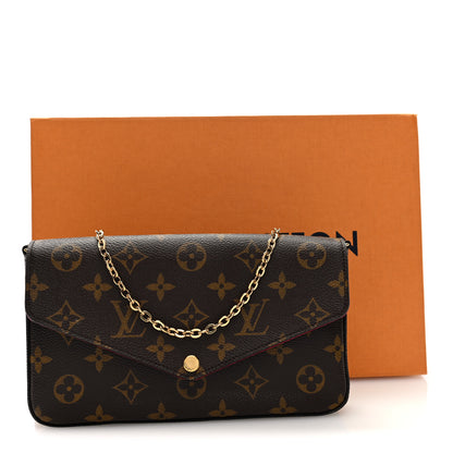 Louis Vuitton Monogram Pochette Felicie Chain Wallet Fuchsia 10 of 10