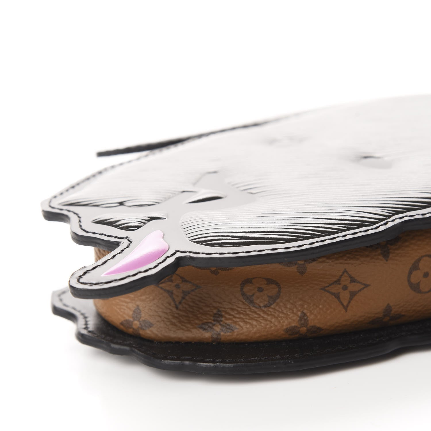 Louis Vuitton Epi Catogram Dog Face Clutch Black 7 of 10