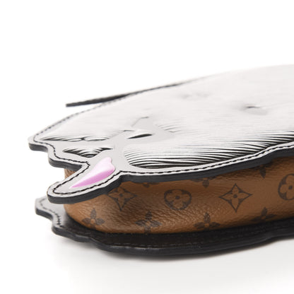 Louis Vuitton Epi Catogram Dog Face Clutch Black 7 of 10