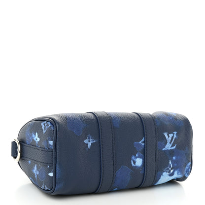 Louis Vuitton Monogram Ink Watercolor Keepall XS Blue 4 of 9