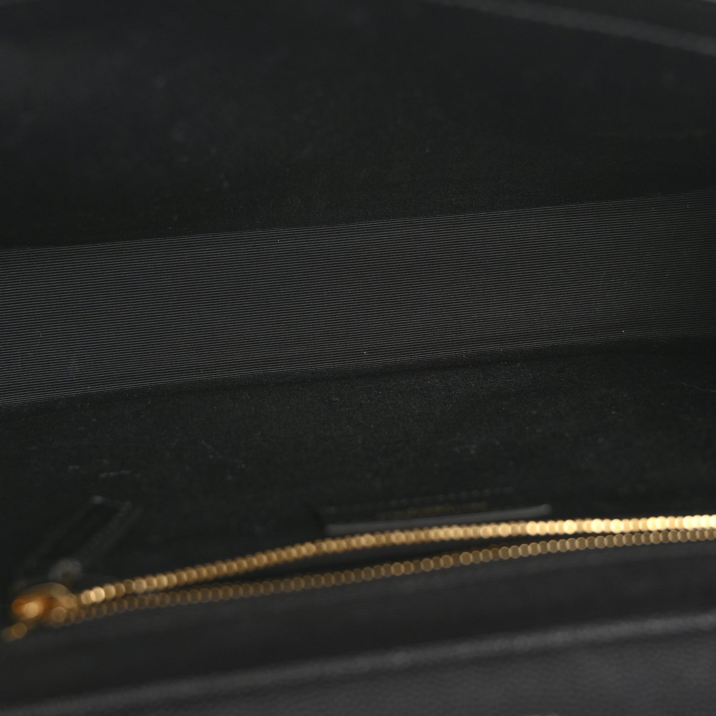 Grain De Poudre Matelasse Chevron Large Monogram Satchel Black