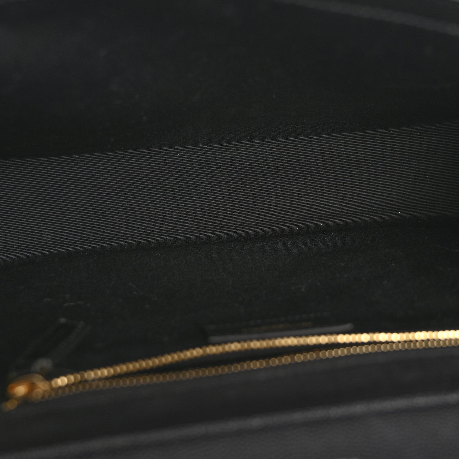 Saint Laurent Grain De Poudre Matelasse Chevron Large Monogram Satchel Black 5 of 11