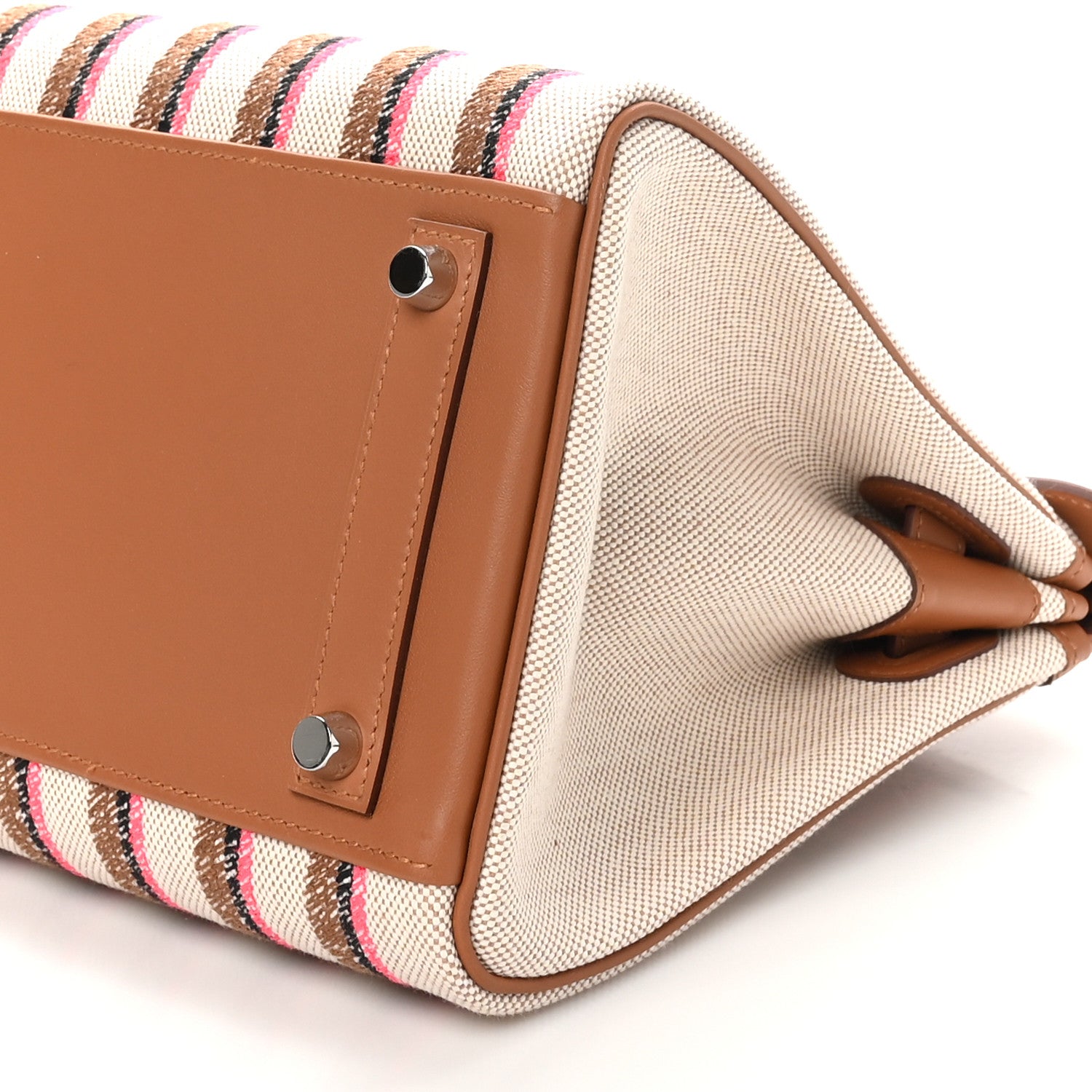 Hermes Toile Swift Broderie Shoulder Birkin Light 39 Gold Fauve Rose Pop Black 10 of 10