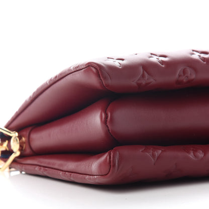 Louis Vuitton Lambskin Embossed Monogram Coussin PM Wine 6 of 7