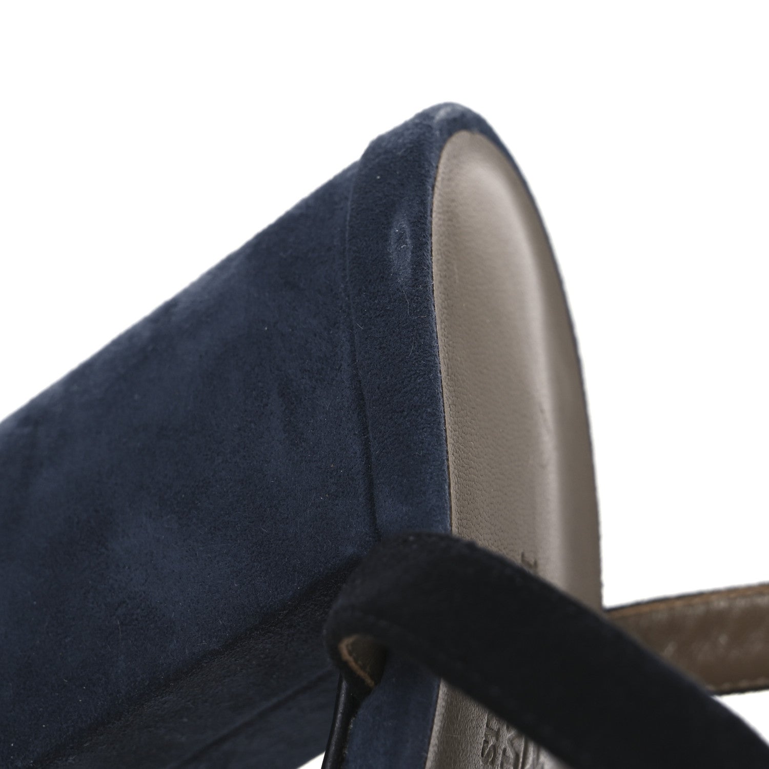 Hermes Suede Goatskin Calas Sandals 37.5 Vert Oxford Bleu Celeste Black 14 of 14
