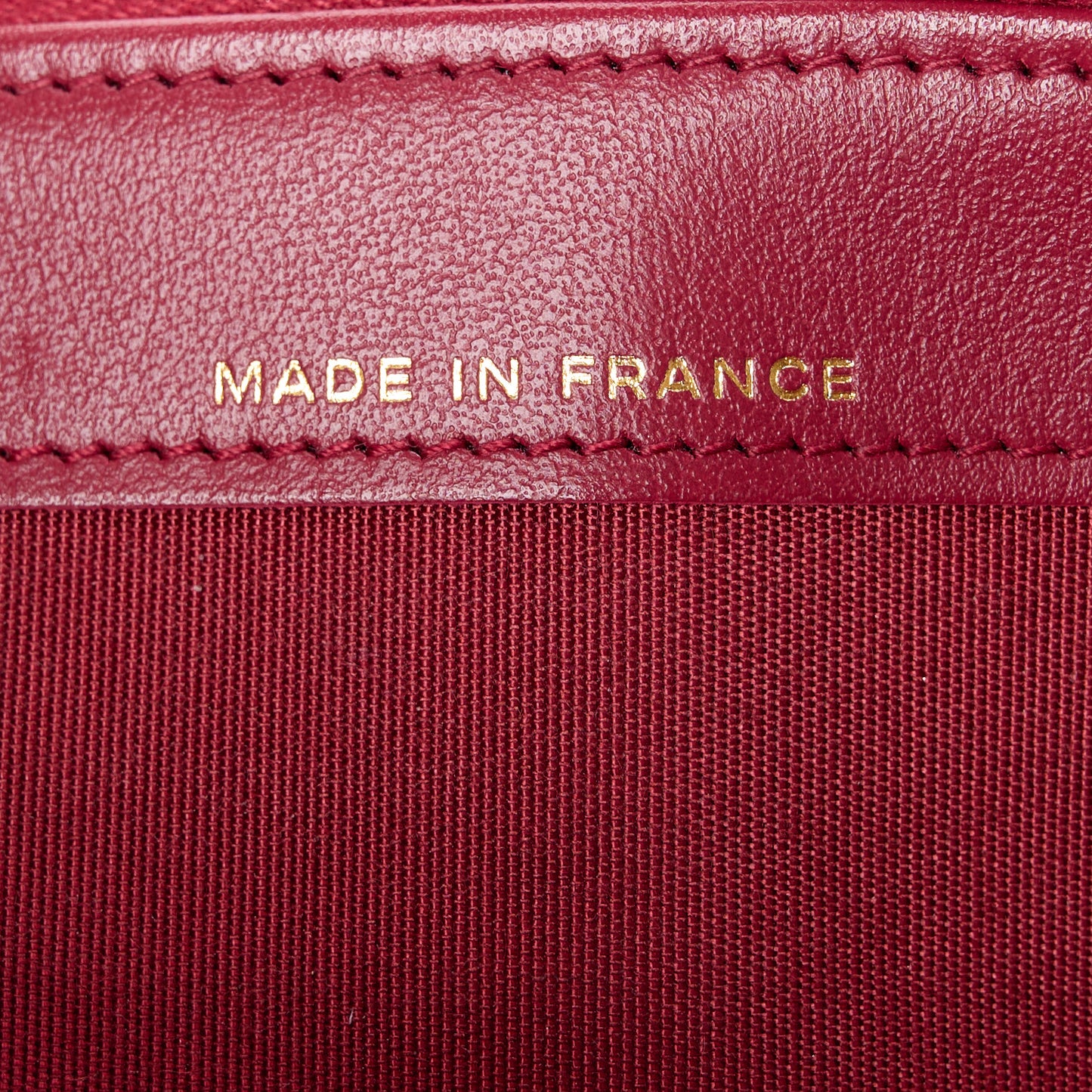 Caviar Quilted Small Boy Clutch With Chain Burgundy