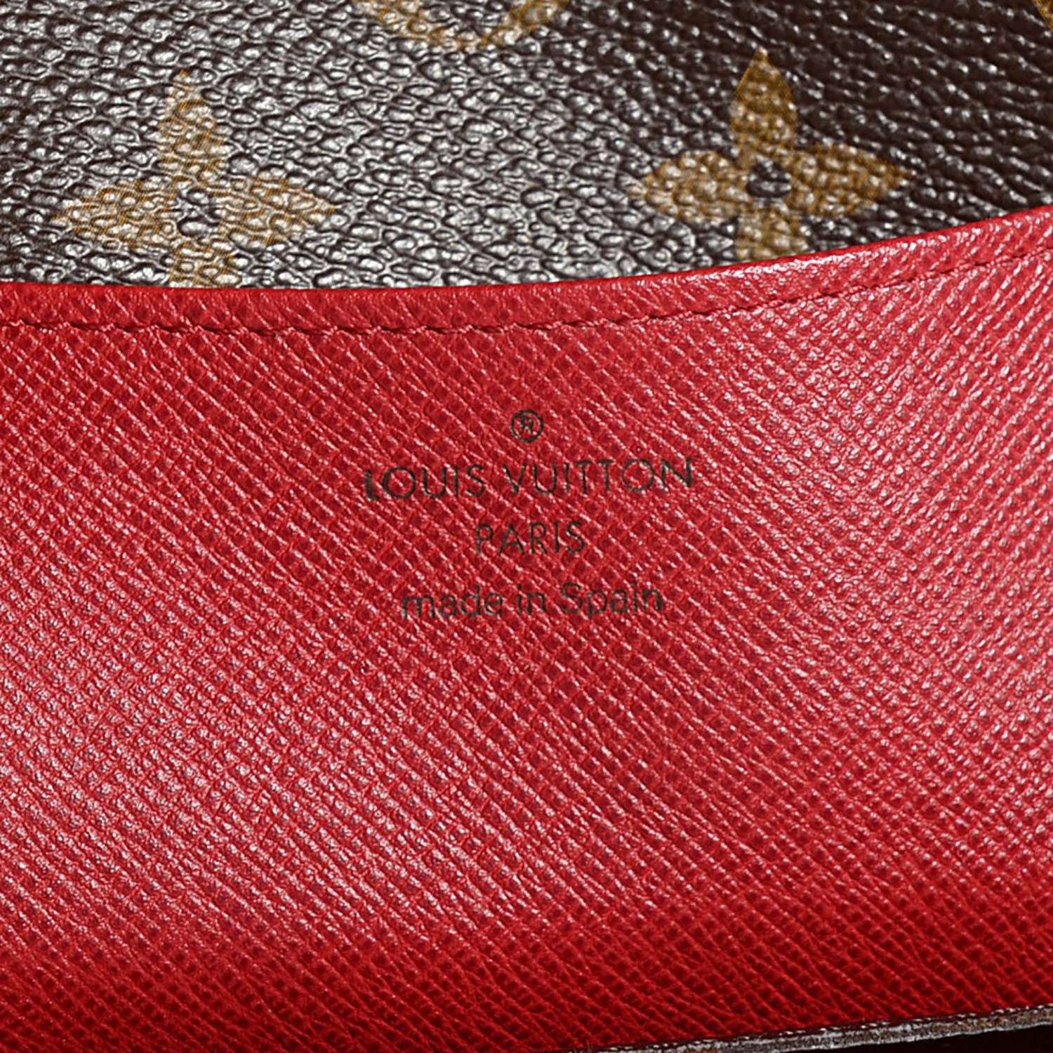 Louis Vuitton Monogram Emilie Wallet Red 7 of 8