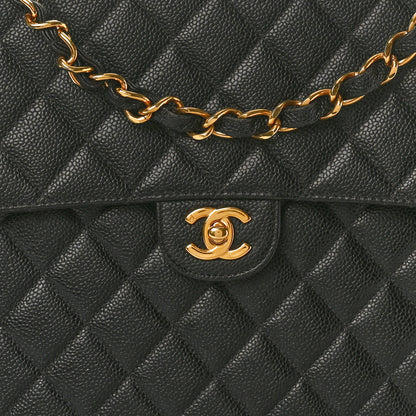 Chanel Caviar Jumbo Single Flap Black 8 of 10
