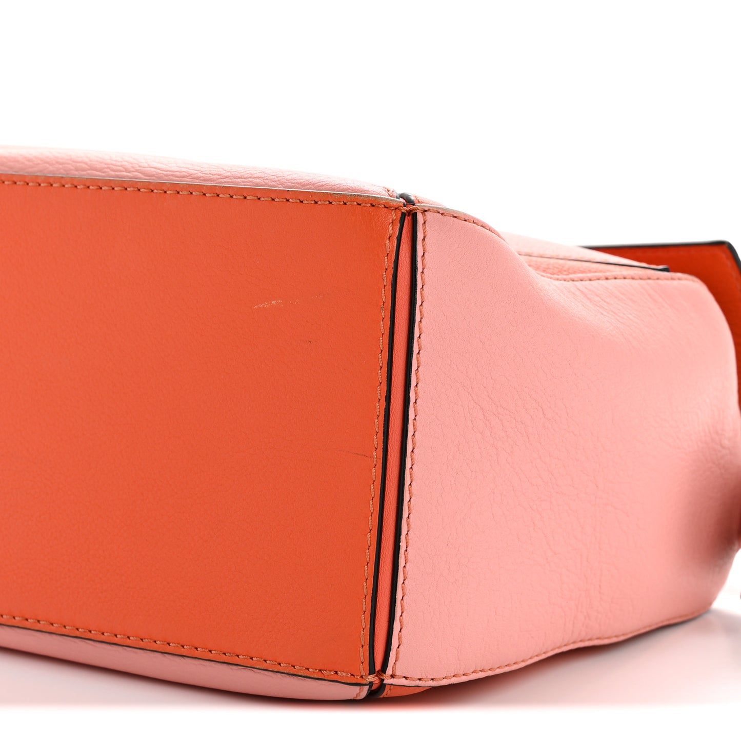 Calfskin Small Puzzle Bag Orange Tan Pink