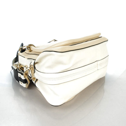 Chloe Calfskin Medium Military Paraty Black White 4 of 10