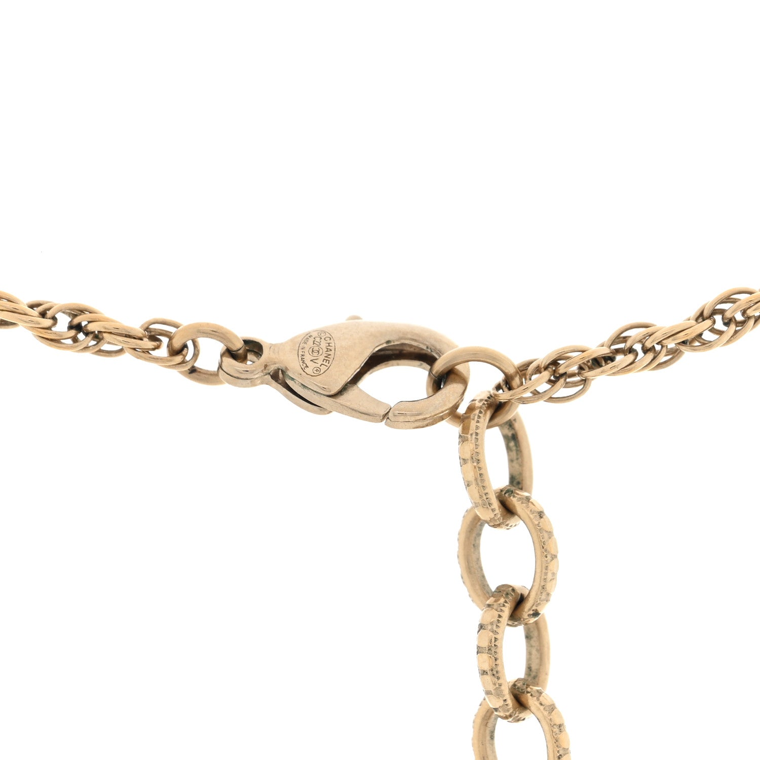 Chanel Pearl CC Round Pendant Necklace Gold 4 of 5