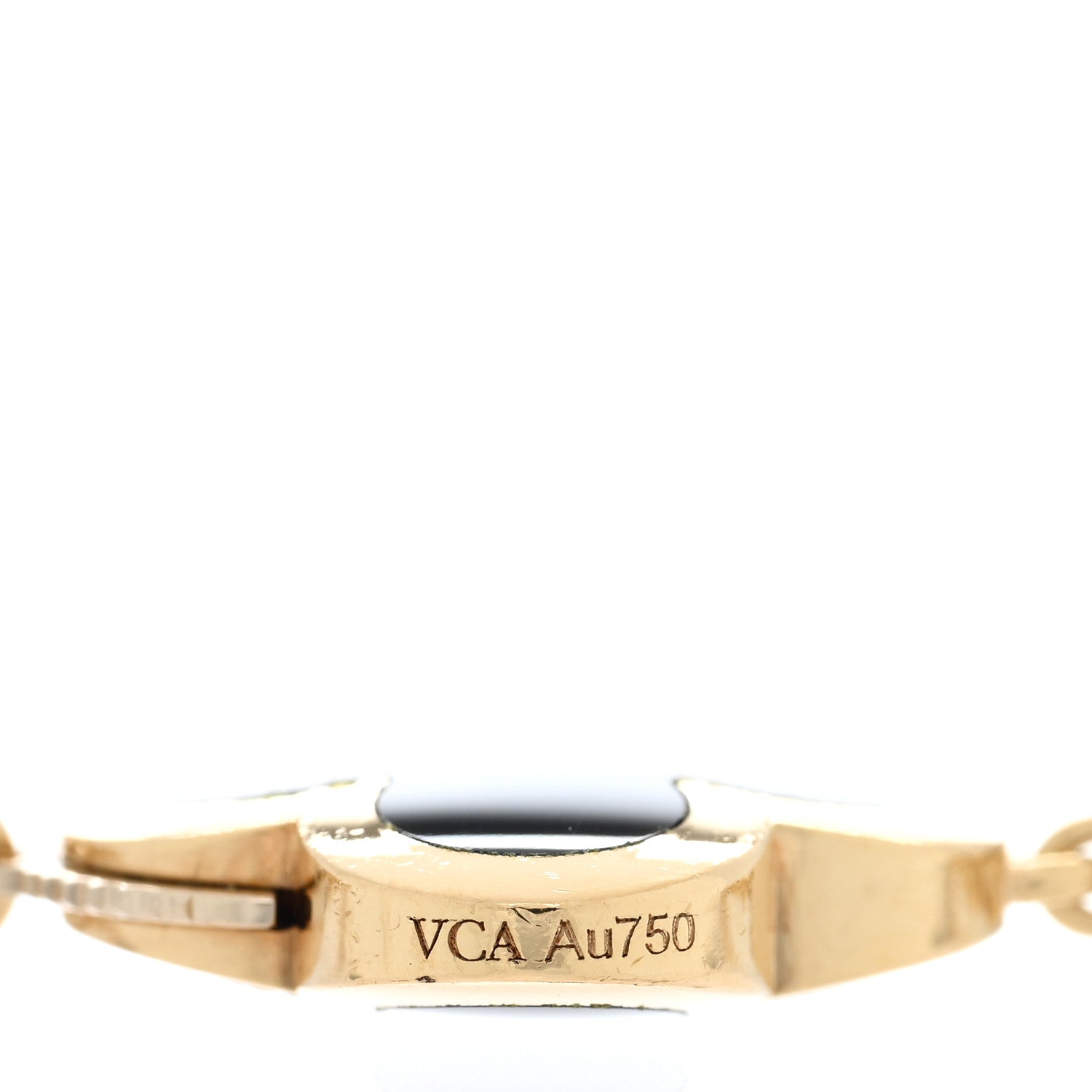 Van Cleef & Arpels 18K Yellow Gold Black Onyx Pure 14 Motifs Alhambra Necklace 5 of 5