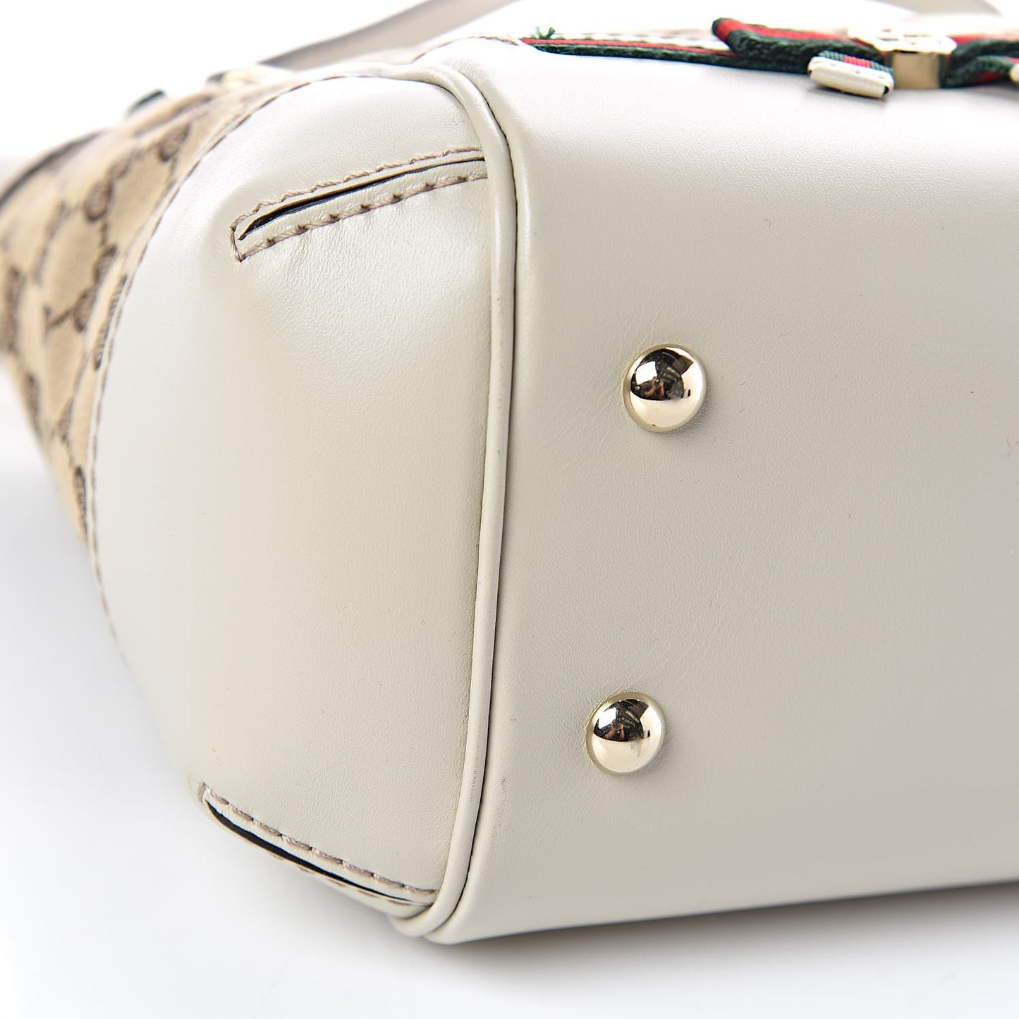 Monogram Web Mayfair Top Handle Satchel Beige