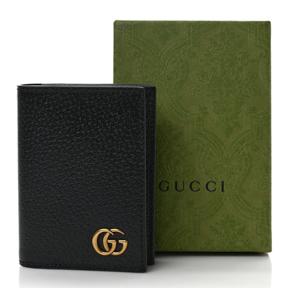 Gucci Calfskin Boar Effect GG Marmont Card Case Black 7 of 7