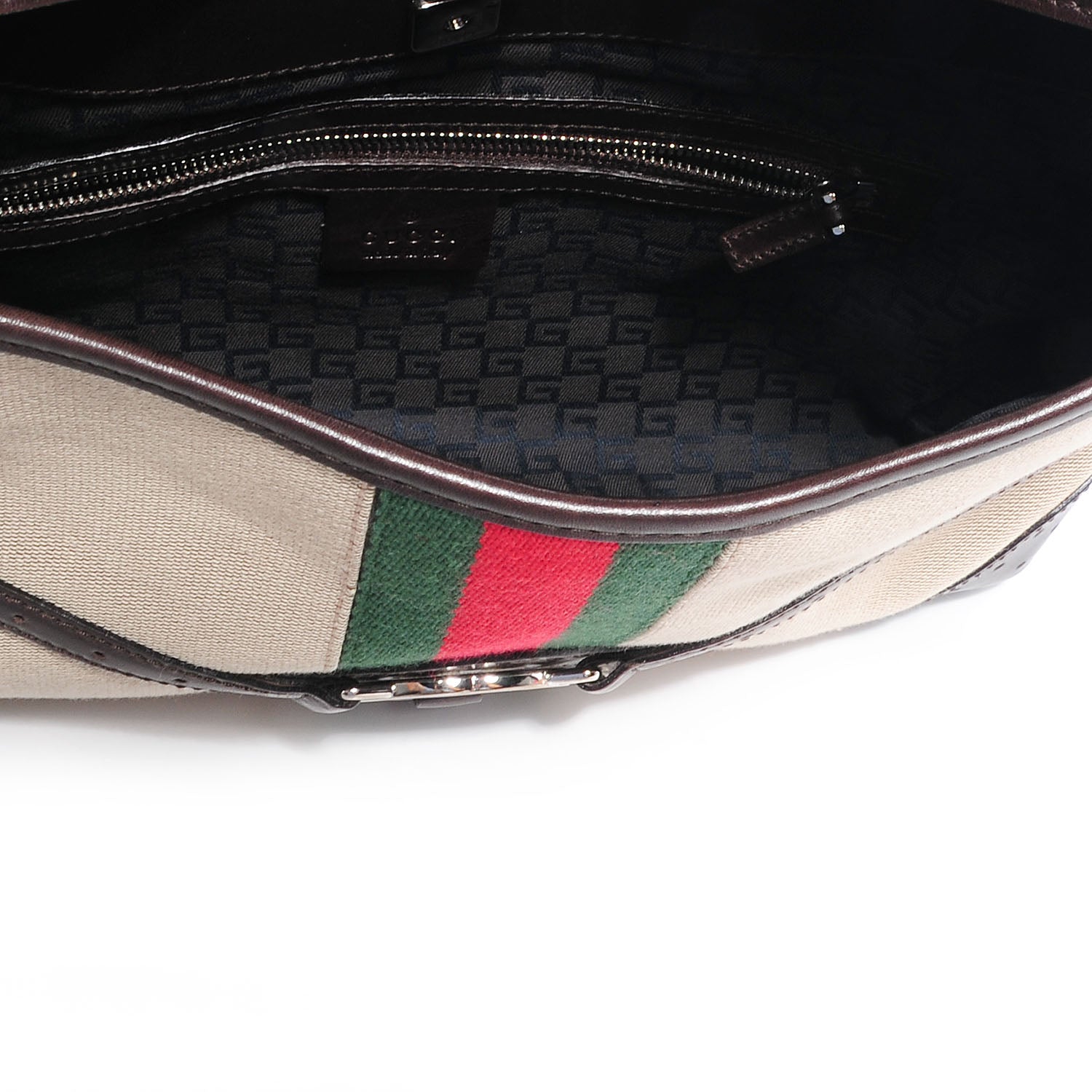 Gucci Canvas Web GG Reins Shoulder Bag 5 of 7
