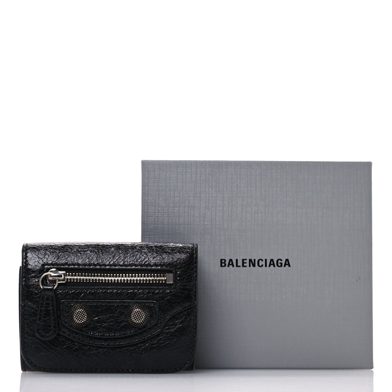 Balenciaga Agneau Arena Le Cagole Mini Wallet Black 8 of 8