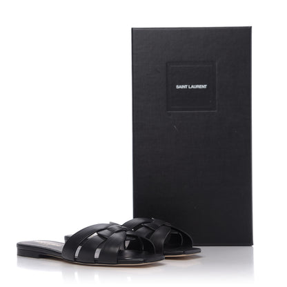 Saint Laurent Calfskin Nu Pied 05 Slide Sandals 35.5 Black 11 of 12