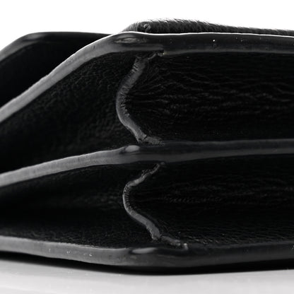 Saint Laurent Grained Calfskin Medium Monogram Sunset Satchel Black 10 of 12