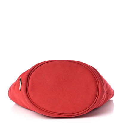 Prada Canapa Small Shopping Tote Rosso 12 of 13