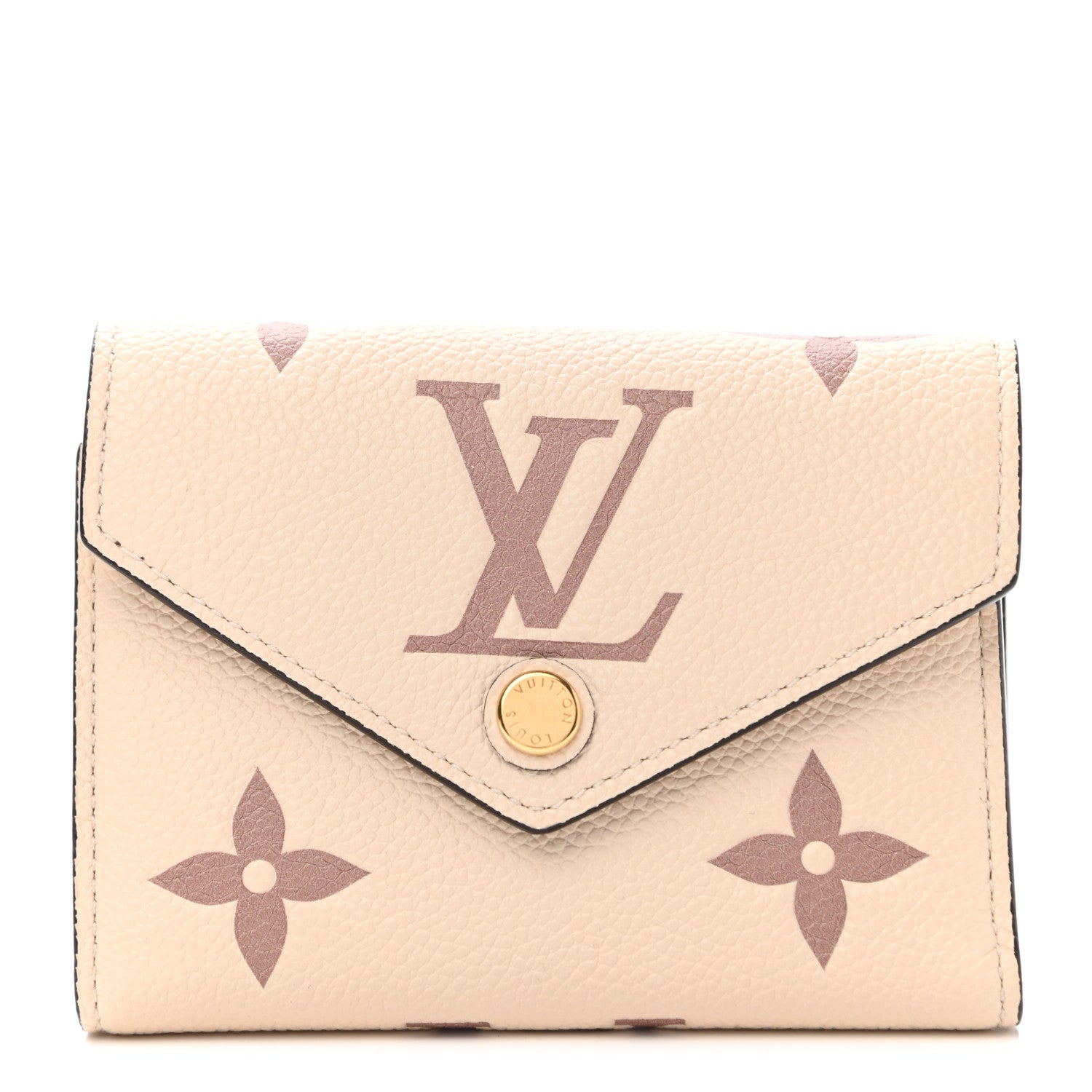 Louis Vuitton Empreinte Monogram Giant Victorine Wallet Creme Bois De Rose 1 of 8