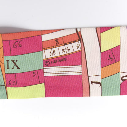Hermes Silk Astrologie Twilly Rose Corail Vert Fluo 3 of 3