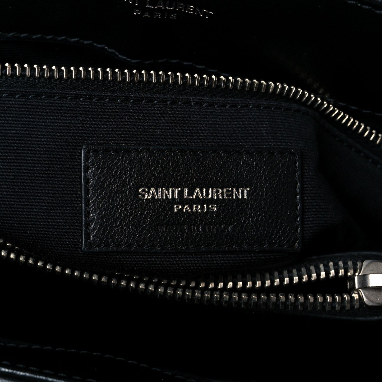 Calfskin Y Quilted Monogram Medium Loulou Satchel Black