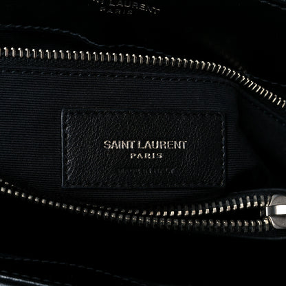 Saint Laurent Calfskin Y Quilted Monogram Medium Loulou Satchel Black 7 of 11