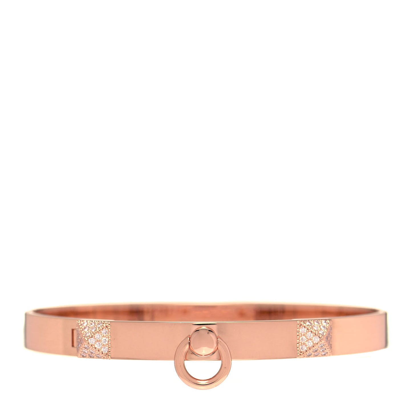 18K Rose Gold Diamond PM Collier De Chien Bracelet SH