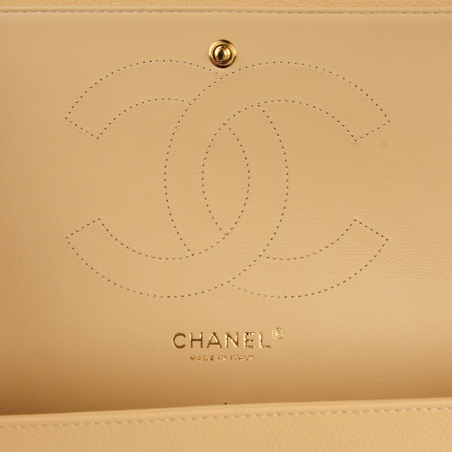 Chanel Caviar Quilted Jumbo Double Flap Light Beige 5 of 7
