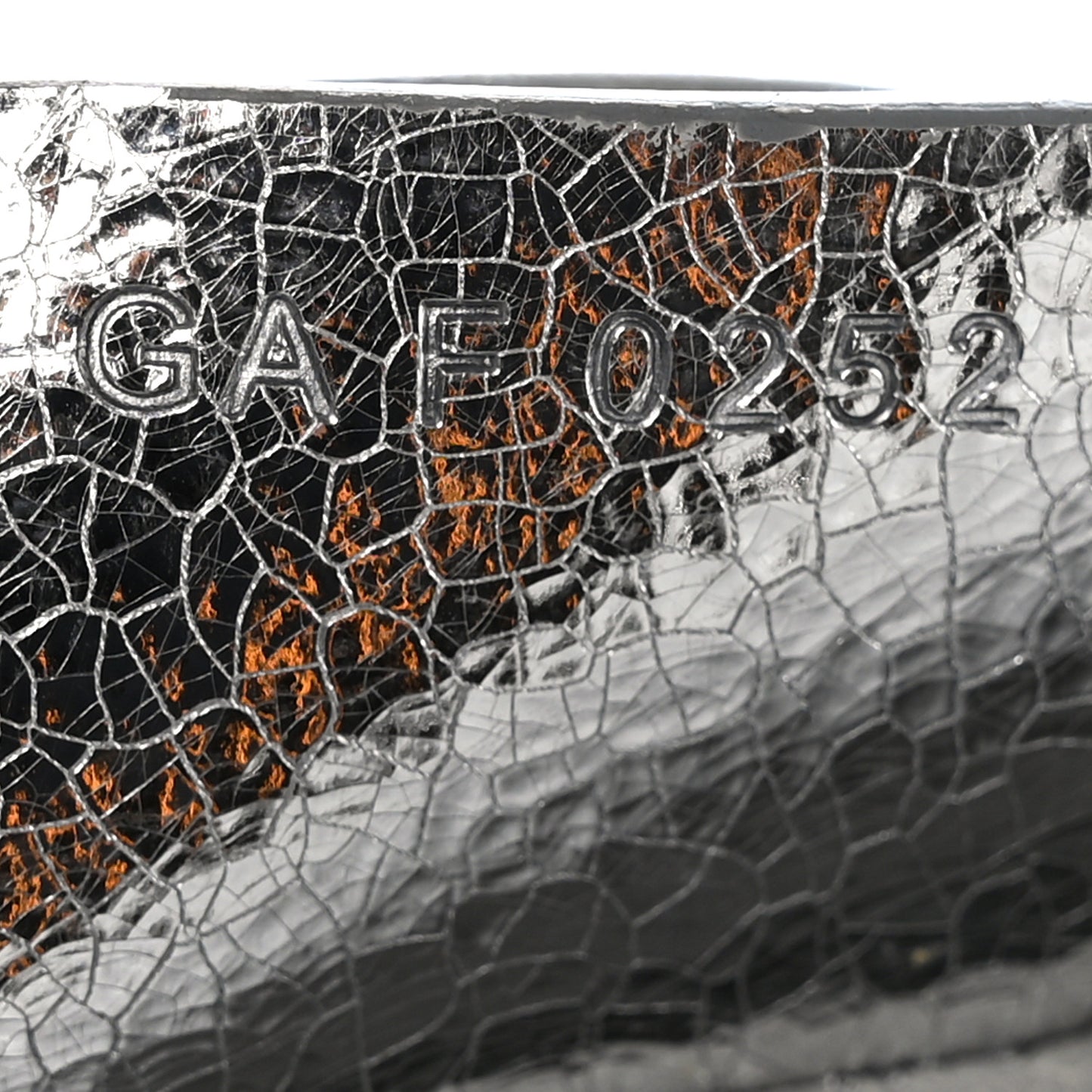 Metallic Lambskin Small Moon Cut Out Shoulder Bag Silvery