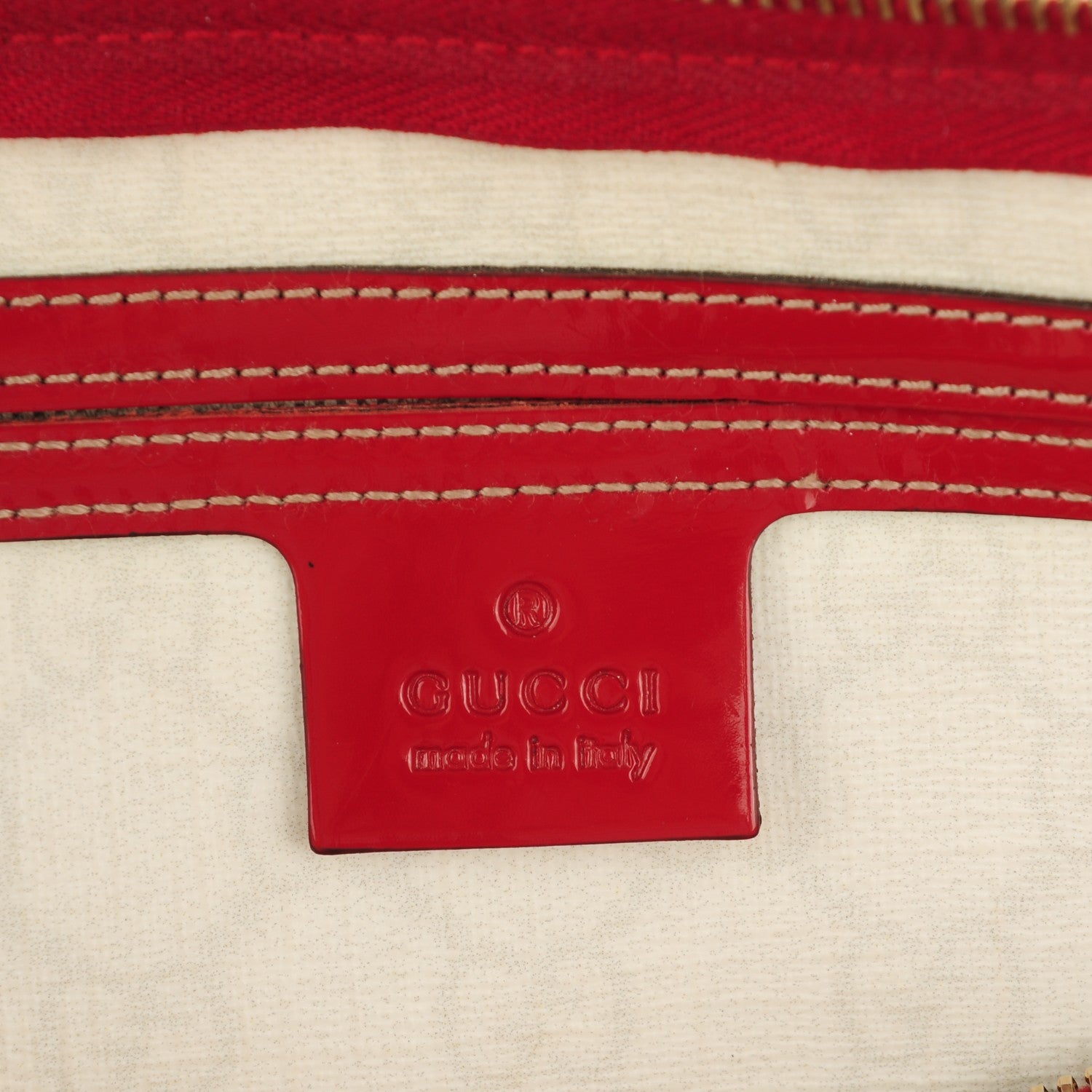 Gucci Coated Canvas Monogram Medium Tattoo Birds Joy Boston Off White Red 7 of 8
