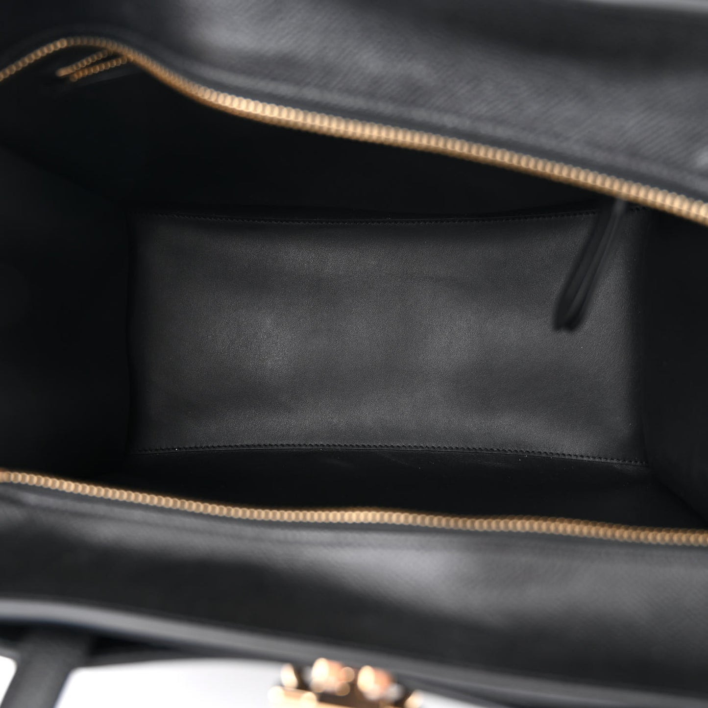Grainy Calfskin Gemini Tote Black