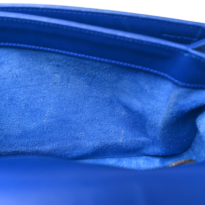 Saint Laurent Smooth Calfskin Medium Classic Monogram Universite Bag Royal Blue 10 of 16