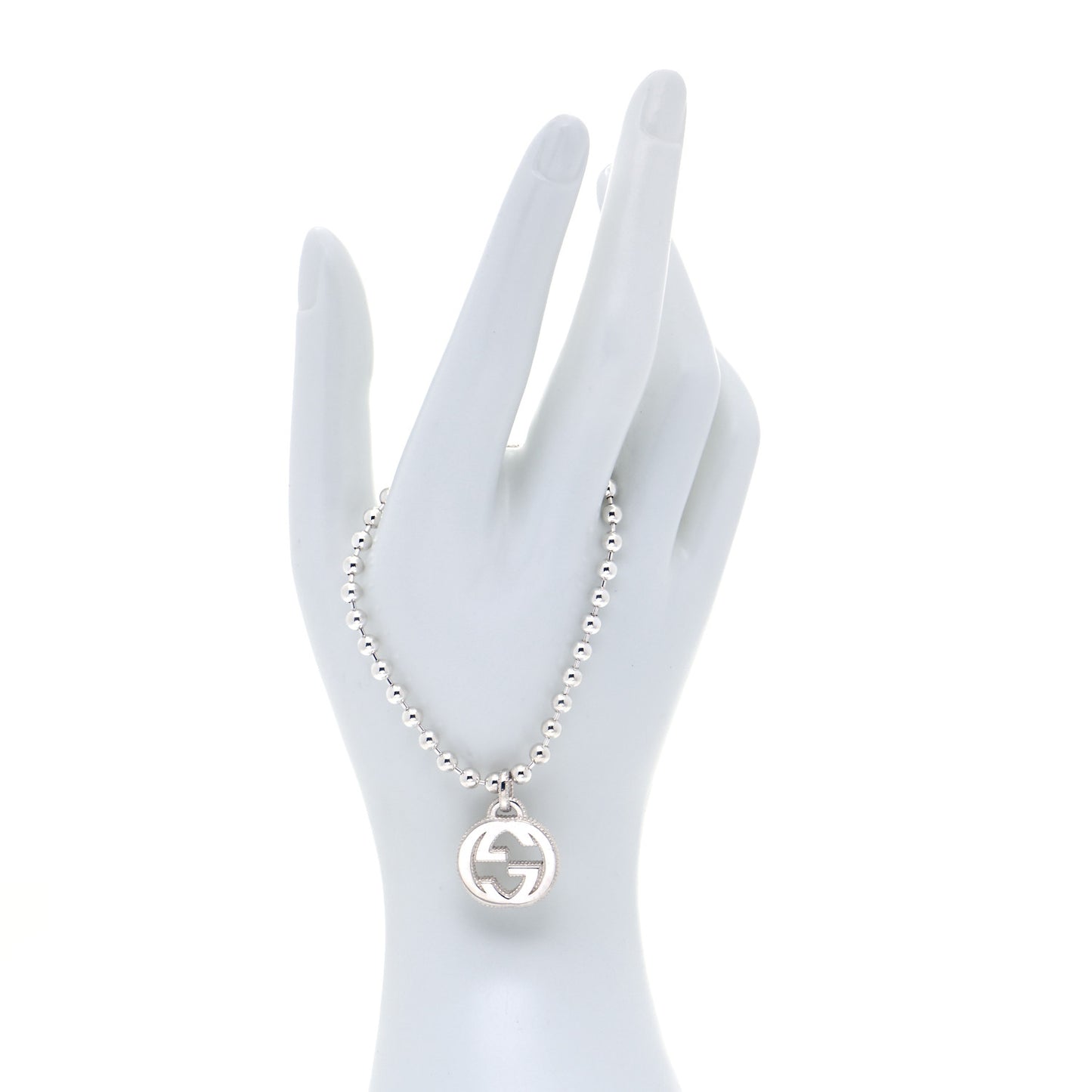 Sterling Silver Interlocking GG Bracelet