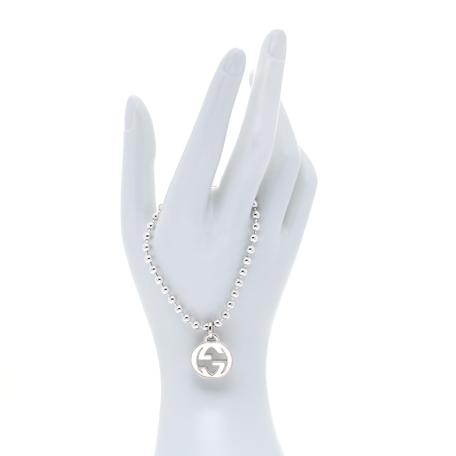 Gucci Sterling Silver Interlocking GG Bracelet 2 of 7