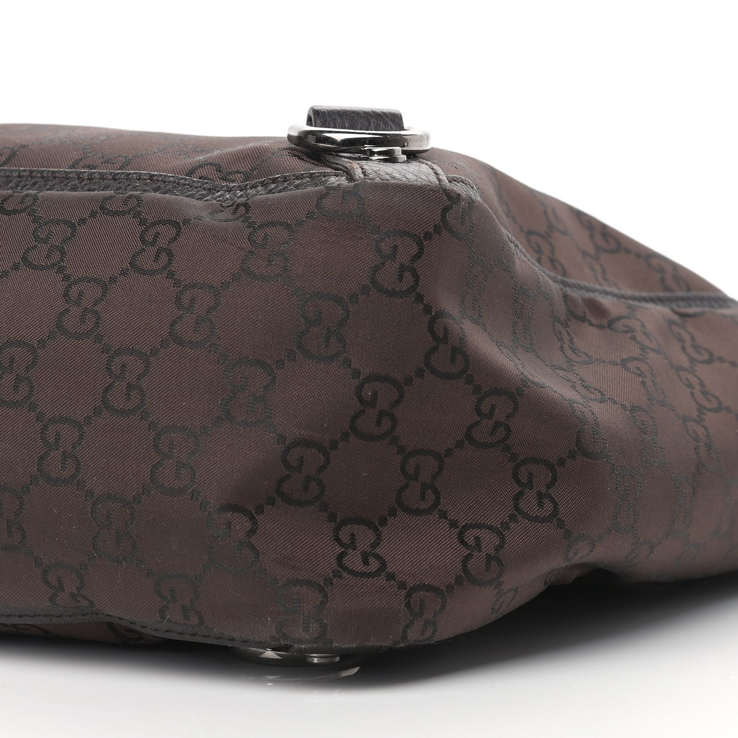 Nylon Monogram Large Abbey Tote Dark Brown