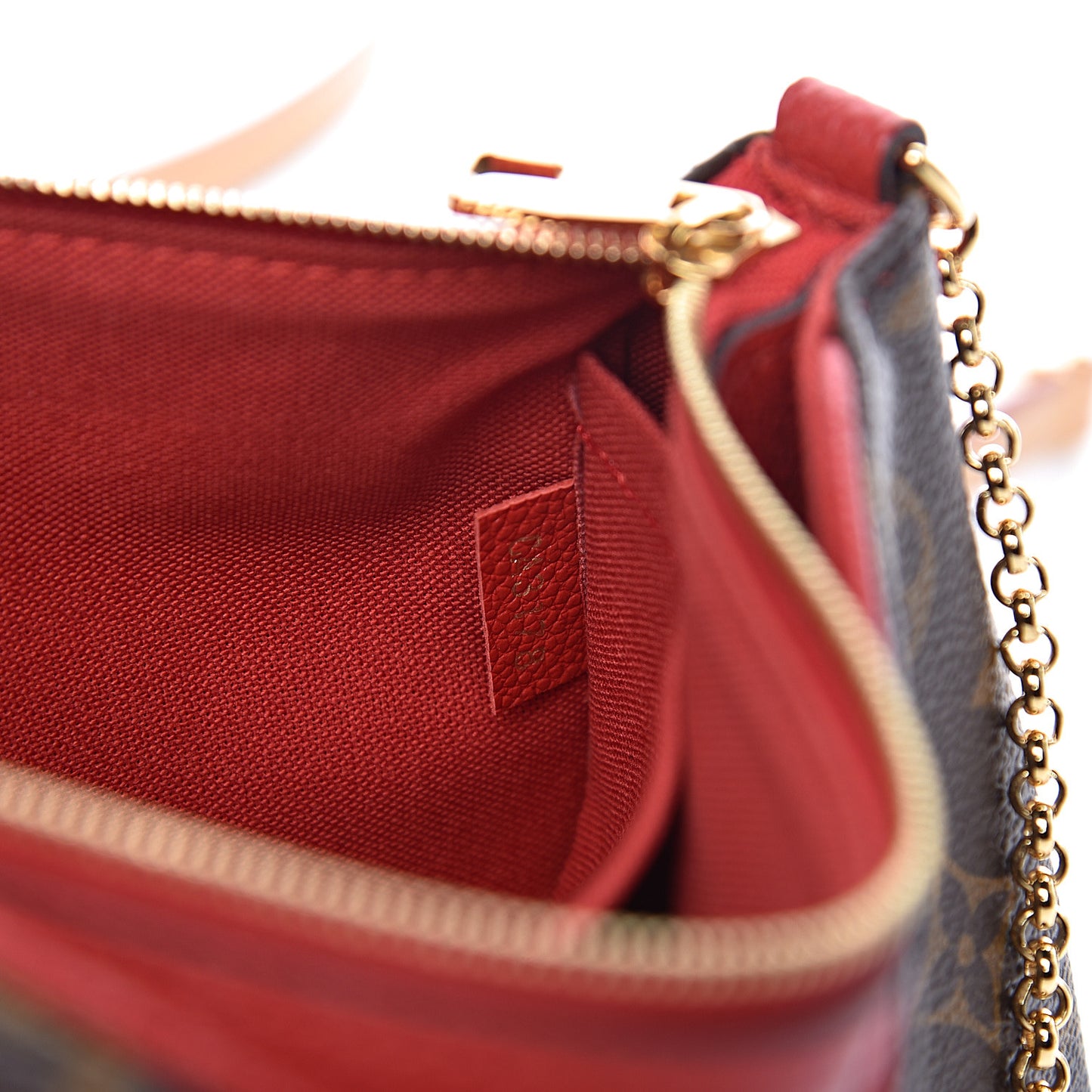 Monogram Pallas Clutch Cherry