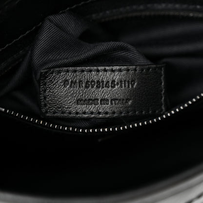 Saint Laurent Crinkled Calfskin Matelasse Monogram Niki Chain Wallet Black 7 of 10