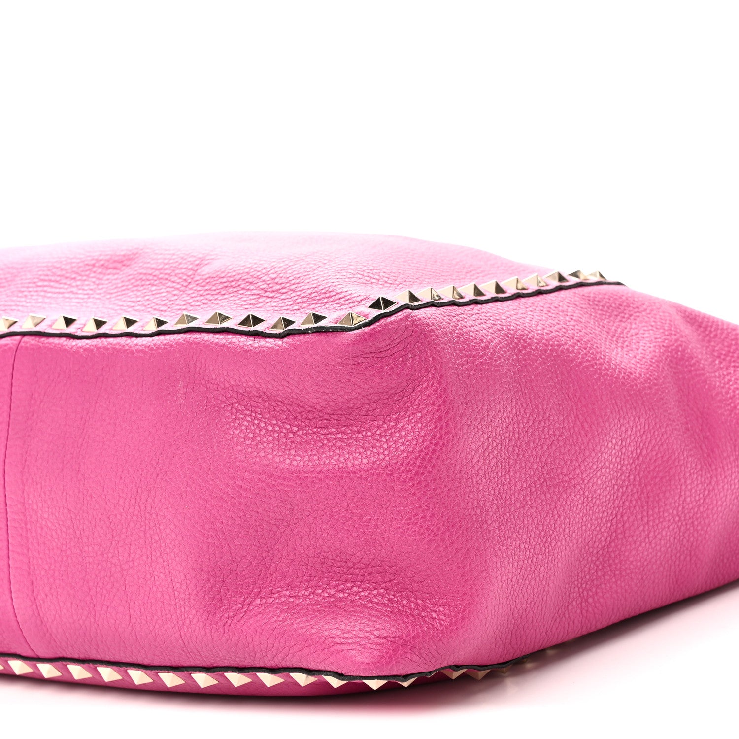 Valentino Garavani Grained Calfskin Medium Rockstud Reversible Tote Black Rose Violet 16 of 16