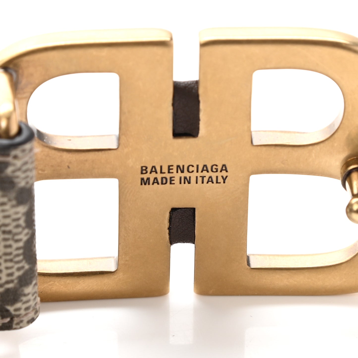 X BALENCIAGA BB Supreme Monogram Belt 85 34 Beige Ebony