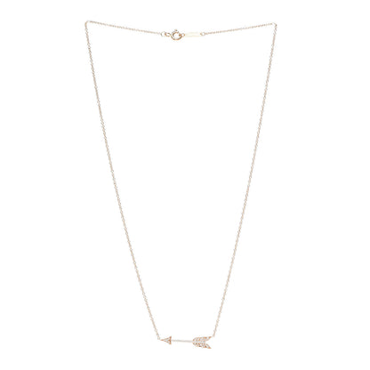 Tiffany 18K Yellow Gold Diamond Arrow Pendant Necklace 3 of 5