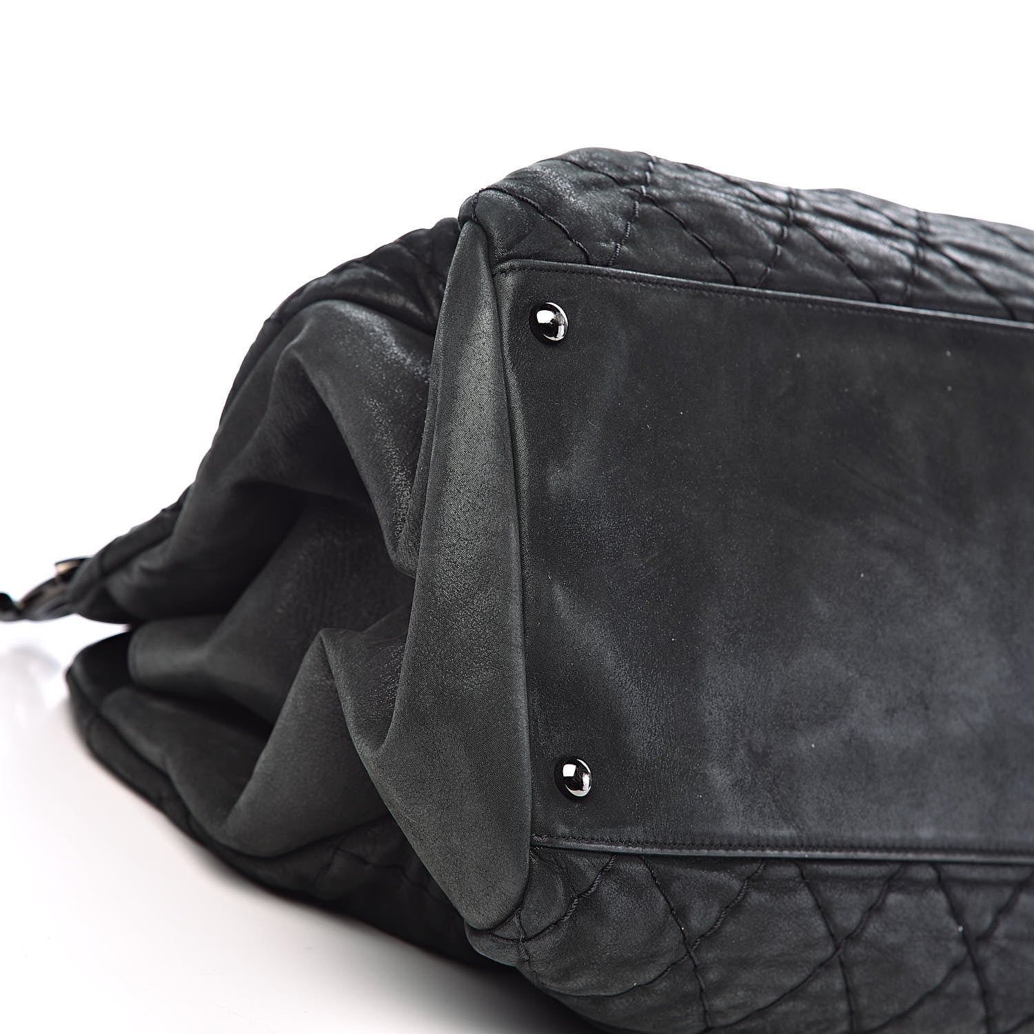 Chanel Iridescent Calfskin Extra Large Just Mademoiselle Bowling Bag Black 11 of 15