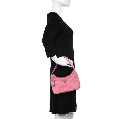 Prada Tessuto Nylon Mini Re-Edition 2000 Bag Begonia 2 of 9