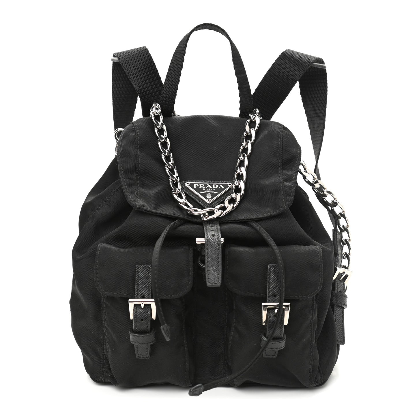 Nylon Vela Mini Crossbody Backpack Black