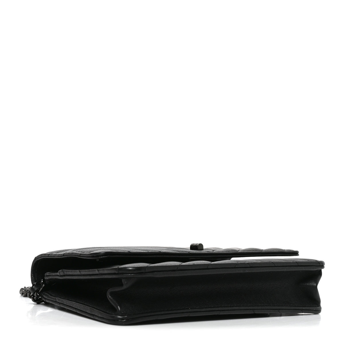 Sheepskin Chevron Reissue Wallet On Chain WOC So Black
