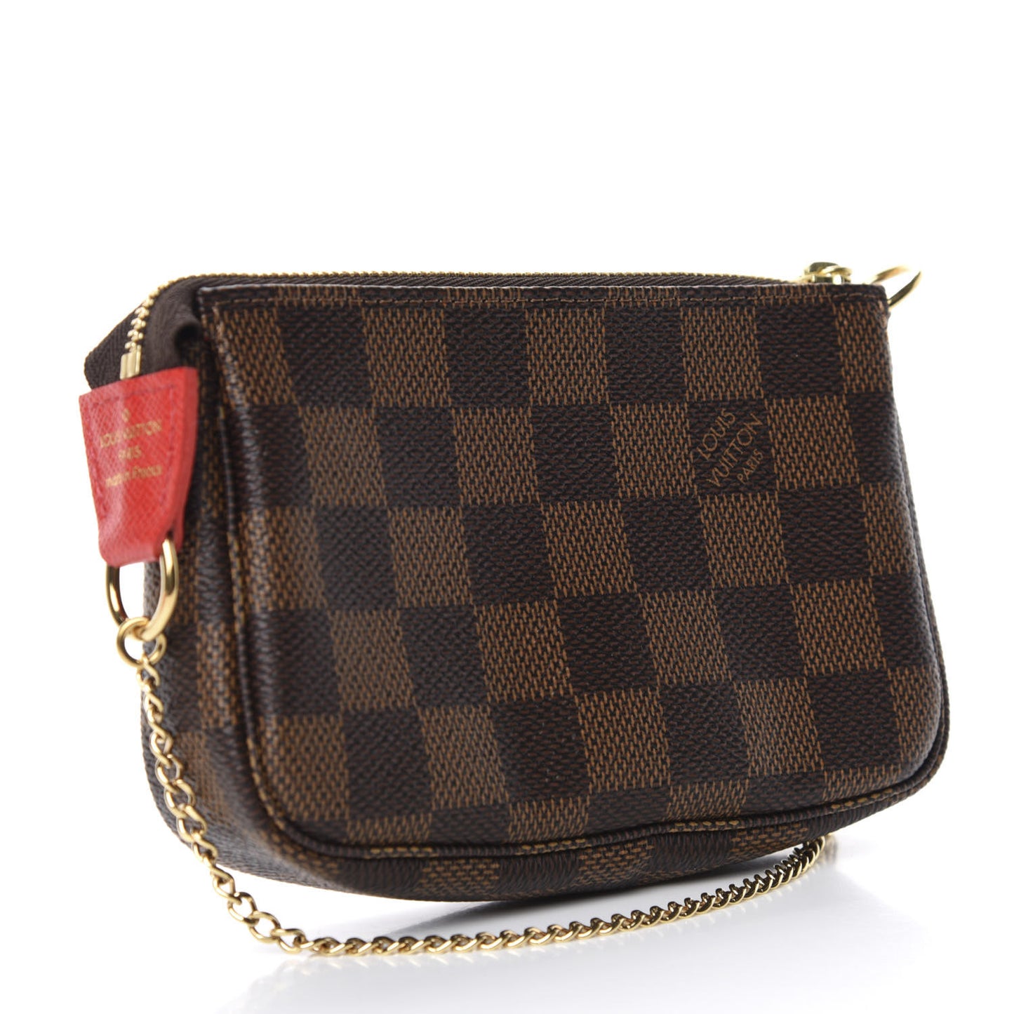 Damier Ebene 2019 Christmas Animation Mini Pochette Accessories Red