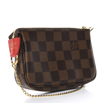 Louis Vuitton Damier Ebene 2019 Christmas Animation Mini Pochette Accessories Red 3 of 8