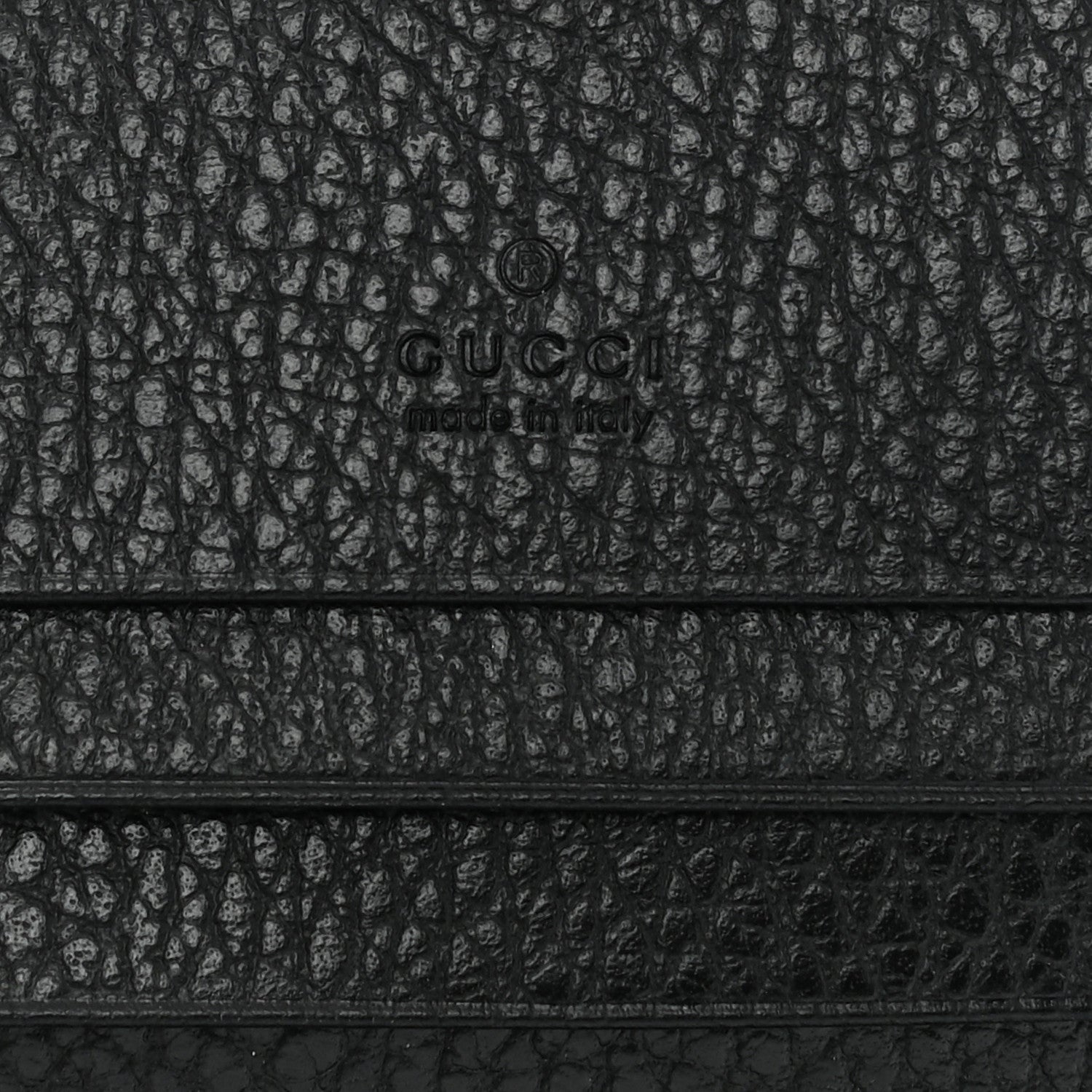 Gucci Dollar Calfskin Bosco Card Case Wallet Black 6 of 10