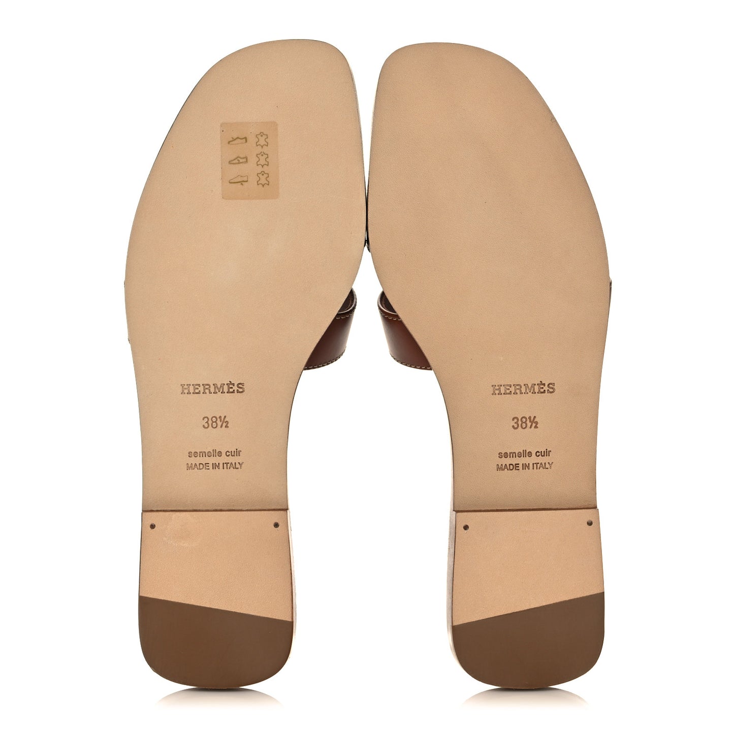 Box Calfskin Oran Sandals 38.5 Gold