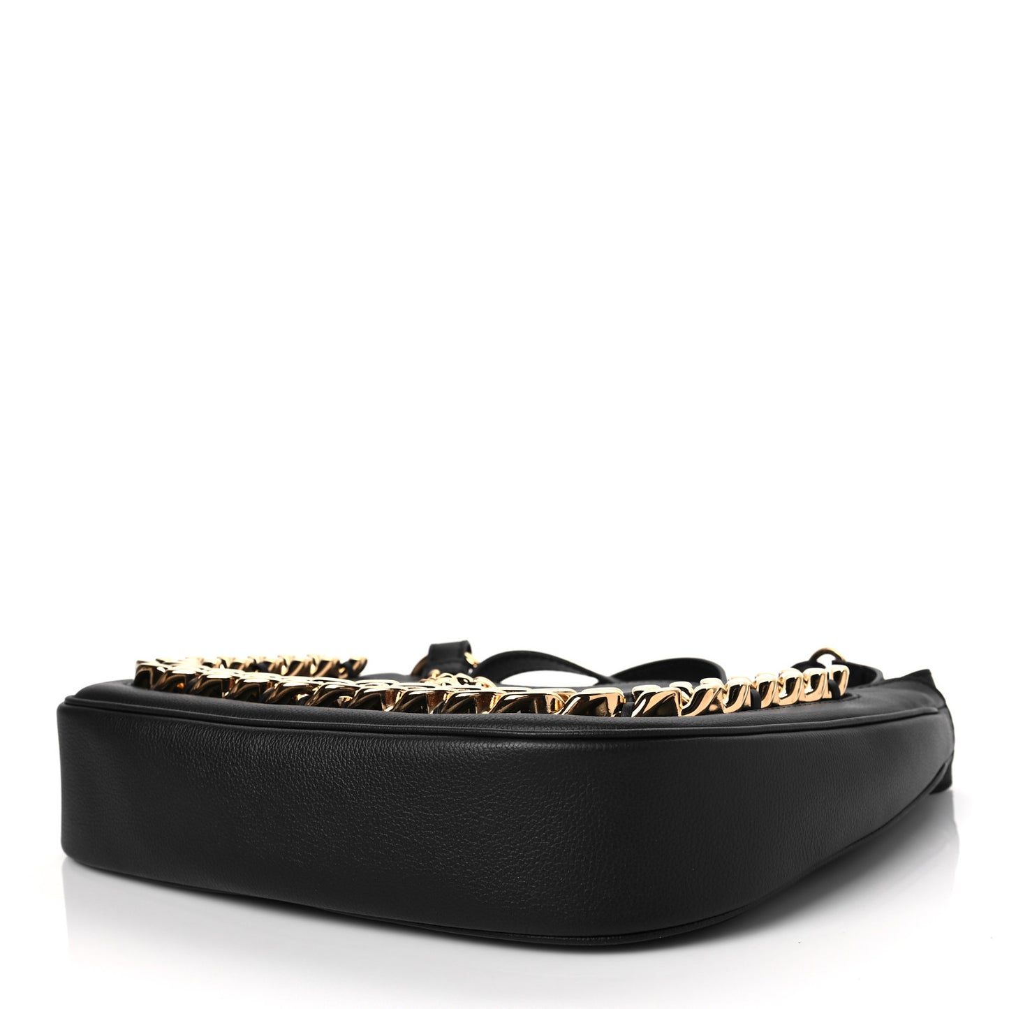 Calfskin La Medusa Chain Hobo Bag Black